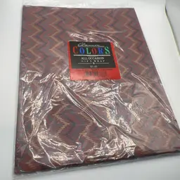 Classic All Occasion Gift Wrap Vintage 2 Sheets Zigzag