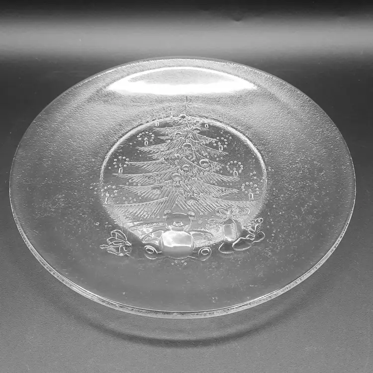 Duralex France Clear Glass Christmas Tree Plates Set Of 6