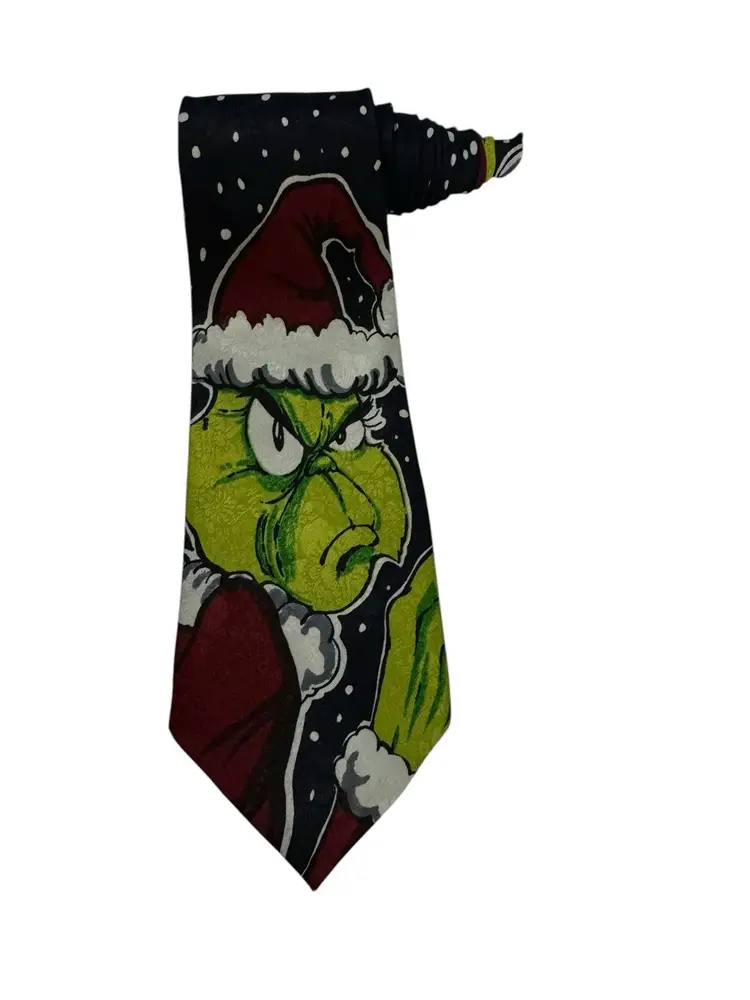 Izzard Dr Seuss How The Grinch Stole Christmas Cartoon Novelty Vintage Necktie