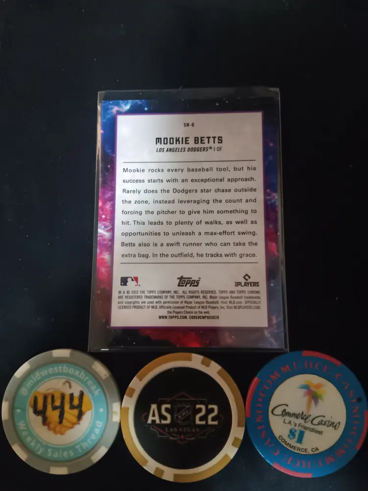 2022 Topps Cosmic Chrome Mookie Betts Supernova CASE HIT - Los Angeles Dodgers