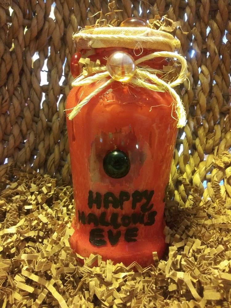 Hand Made Halloween Mason Jar