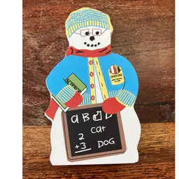 Cats Meow 2001 Snowman Collection, Back To School, 5 inches-READ