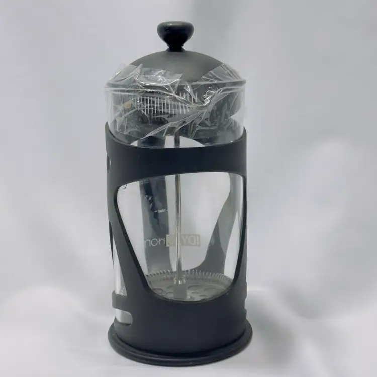 #1691 IDYLC Homes, French Press, 4 Cup Coffee Press, Black Handle, Still In Plastic