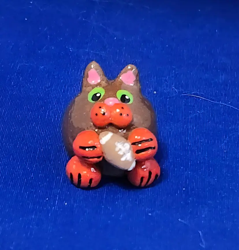 Shirley's Cats - Orange and Brown Football Cat