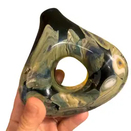 Robert Eickholt Art Glass Bottle Paperweight Artist Signed and Dated