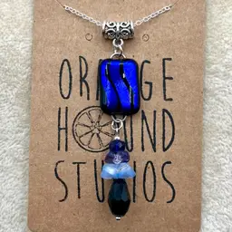 #105 “Ever Changing” Series — Designed by Me -- Dichroic Glass Necklace