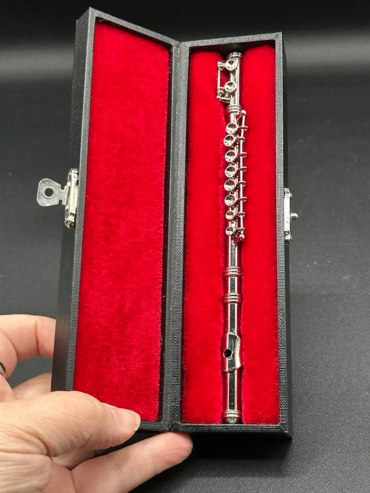 American Girl Doll Flute with Red Velvet Carrying Case Musical Instrument Set