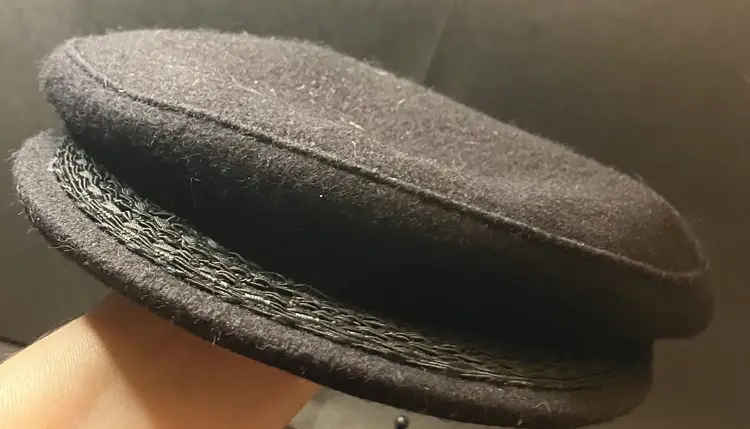 VTG Black Wool Greek Fisherman's Newsboy cap