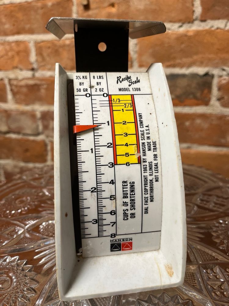 Vintage 1963 Recipe Scale.