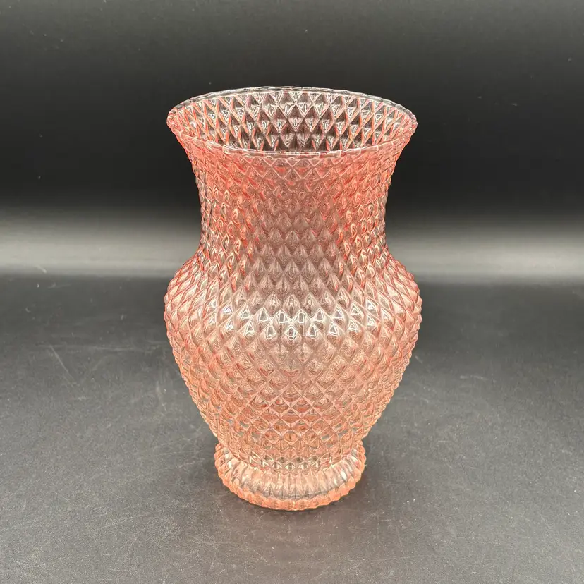 Vintage planter - Roseland pink diamond vase
