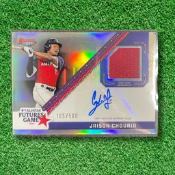 Jaison Chourio (Cleveland Guardians) Bowman Chrome All-Star Futures Game Auto Patch /500