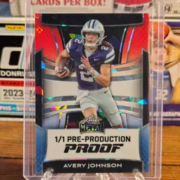 Avery Johnson 1/1 Pre Production Proof Leaf Metal Kansas State