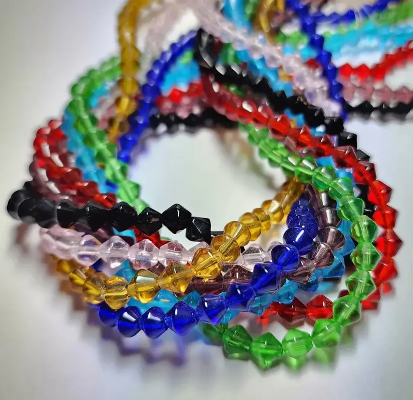 8 Strands of 6.5MM Bicone Glass Beads #BC127