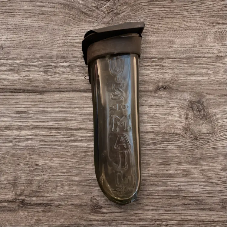 Antique 1920s GLASS US Mail Box ~ Vintage Embossed Porch Mailbox / Visible Mail