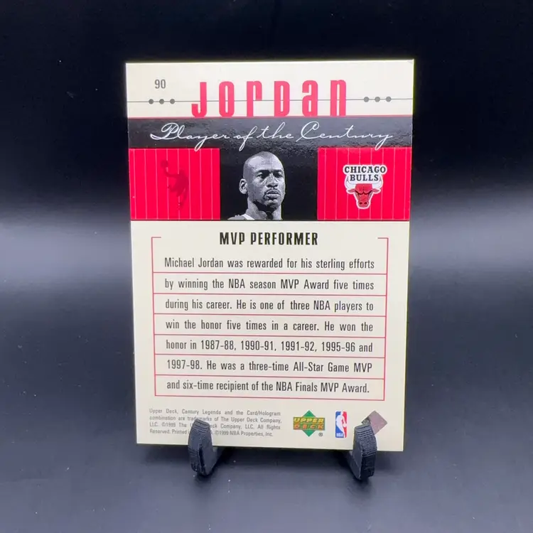 Michael Jordan Player of The Century 1999 Upper Deck Century Legends