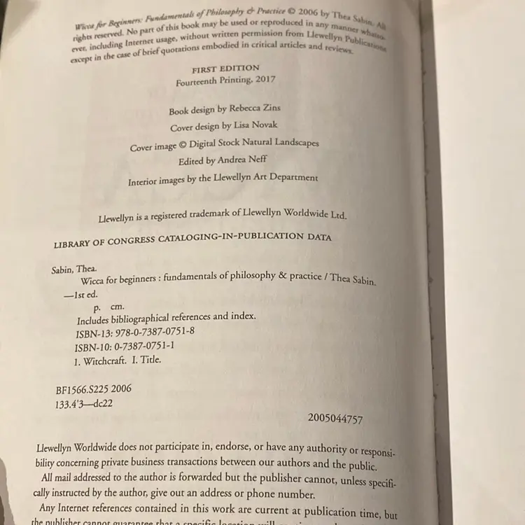 Wicca For Beginners By Thea Sabin