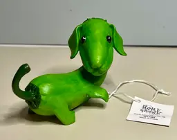 Enesco Home Grown Green Pepper Jalapeño Anthropomorphic Dachshund Figurine 2008