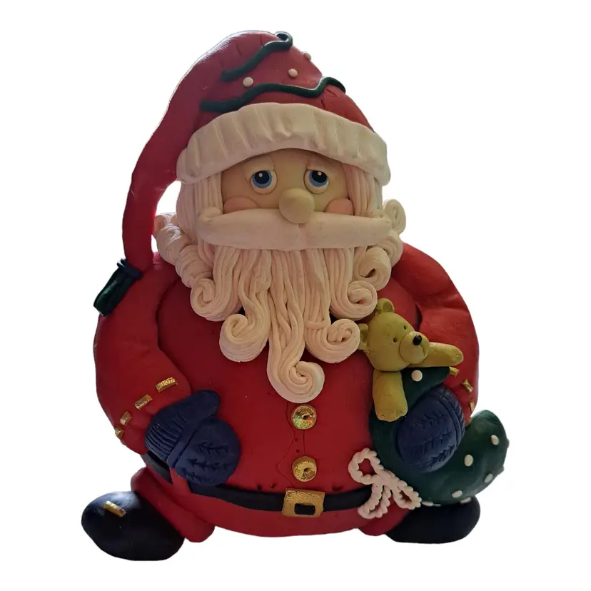 Roly Poly Clay Santa