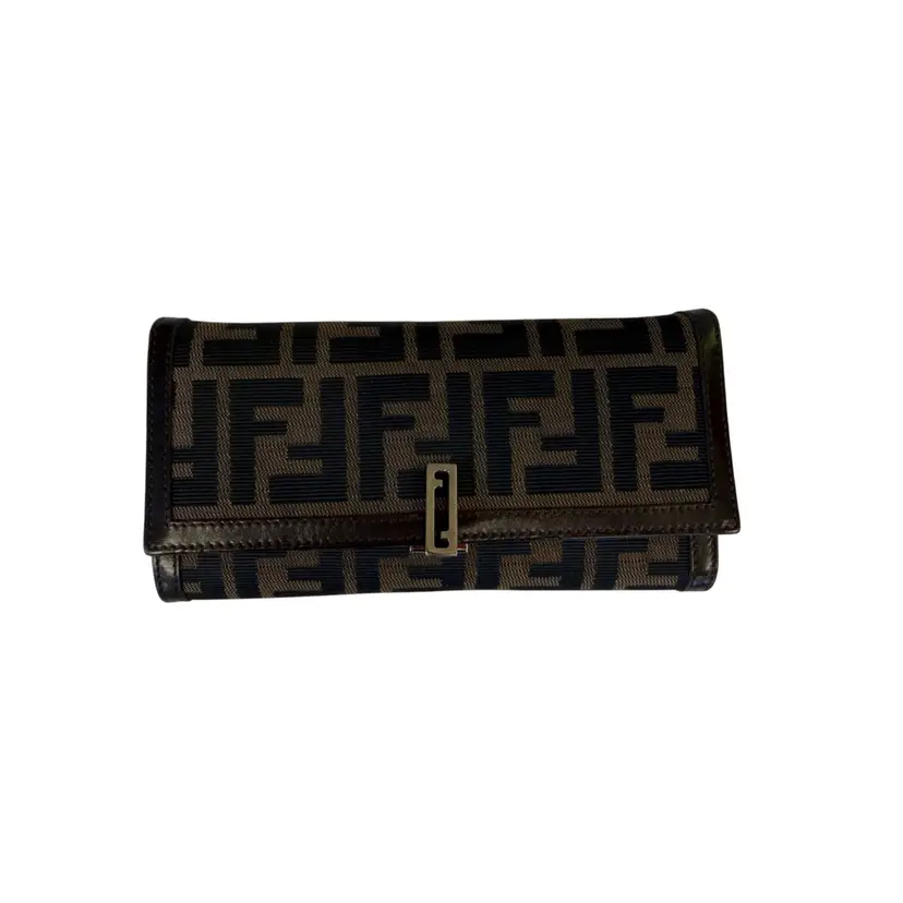 Fendi Zucca Canvas Flap Wallet