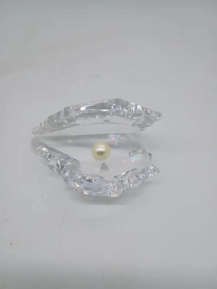 Crystal Celine Classic Crystal Keepsake Oyster/ Clam Shell with 5MM Simulated Pearl