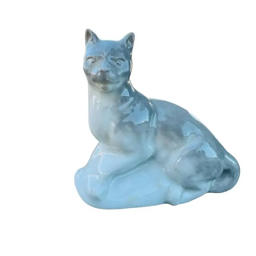Limoges Porcelain Cat 1930s Camille Tharaud Figurine France Rare