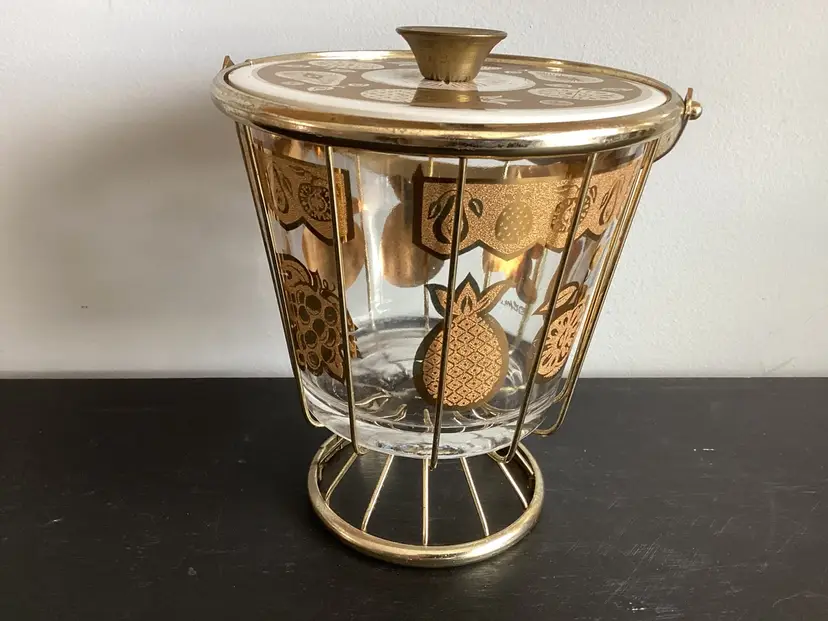 Vintage Culver Ice Busker With Lid And Carrier, 8.5” Tall X 6” Diameter-READ