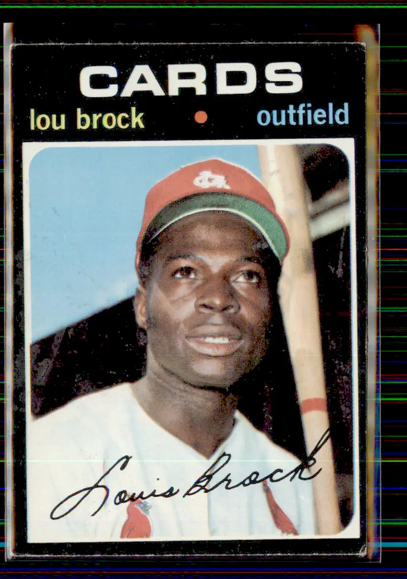 Lou Brock 1971 Topps #625 - St. Louis Cardinals - (pk8-524)