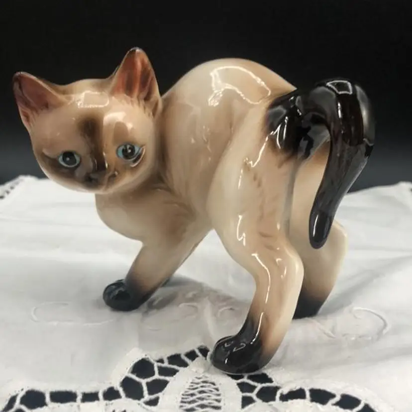 Rare Vintage Siamese Kitten Cat N C Cameron And Sons Ltd. Made in Korea 4.5"
