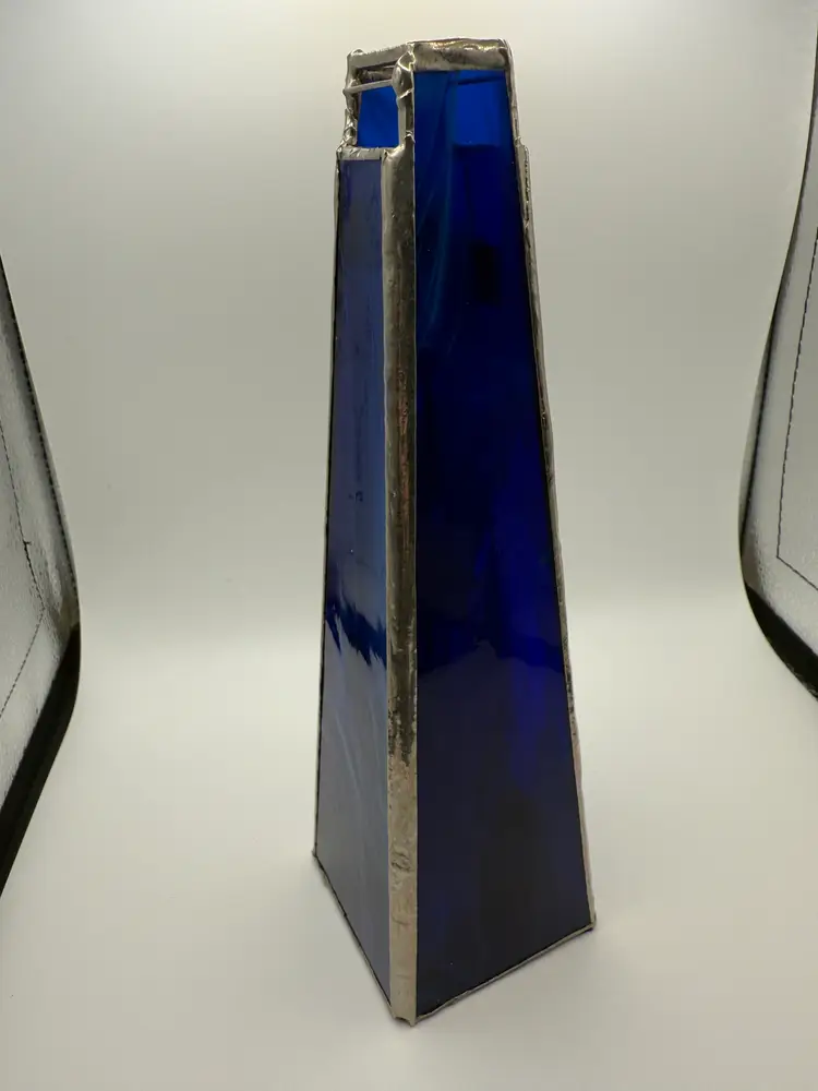 Vintage Cobalt Blue Glass Kaleidoscope