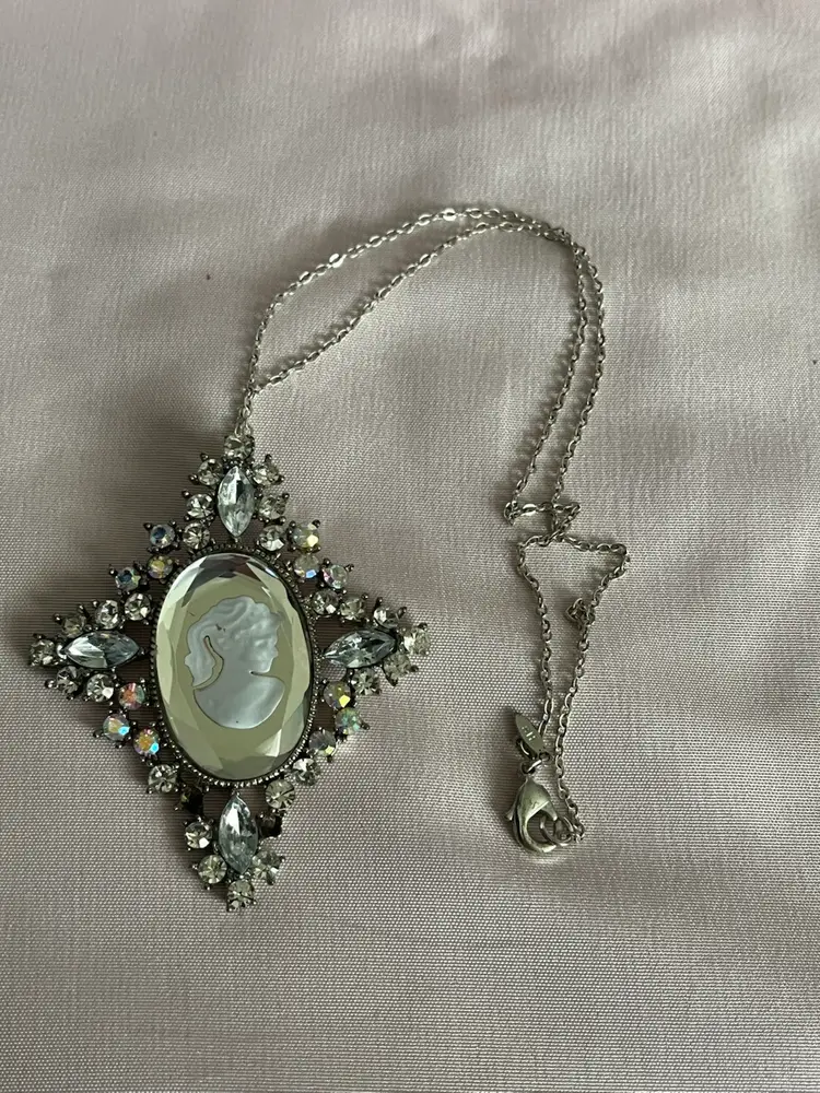 Cameo Necklace Faux Intaglio Victorian Inspired Jewelry