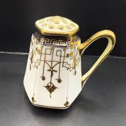 Nippon Morimura Hand Painted Art Deco Antique Sugar Shaker 4.75”