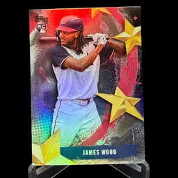 James Wood Stars Of MLB Foil Rookie 2025 Topps Series 1 Card #SMLB-18 Washington Nationals