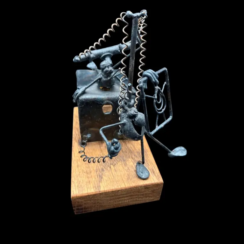 BIN - Vintage “Florida Sand Fleas Dentist Dental Xray Whimsical Metal Sculpture AS IS