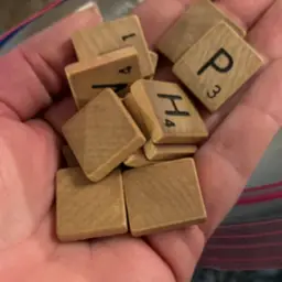 Scrabble Wood Color Tiles