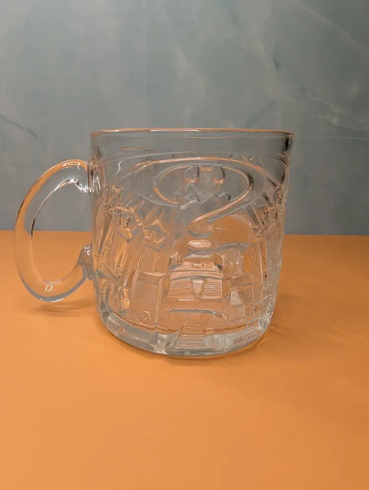 1994 McDonalds Batman Forever Riddler Glass Mug DC Comics