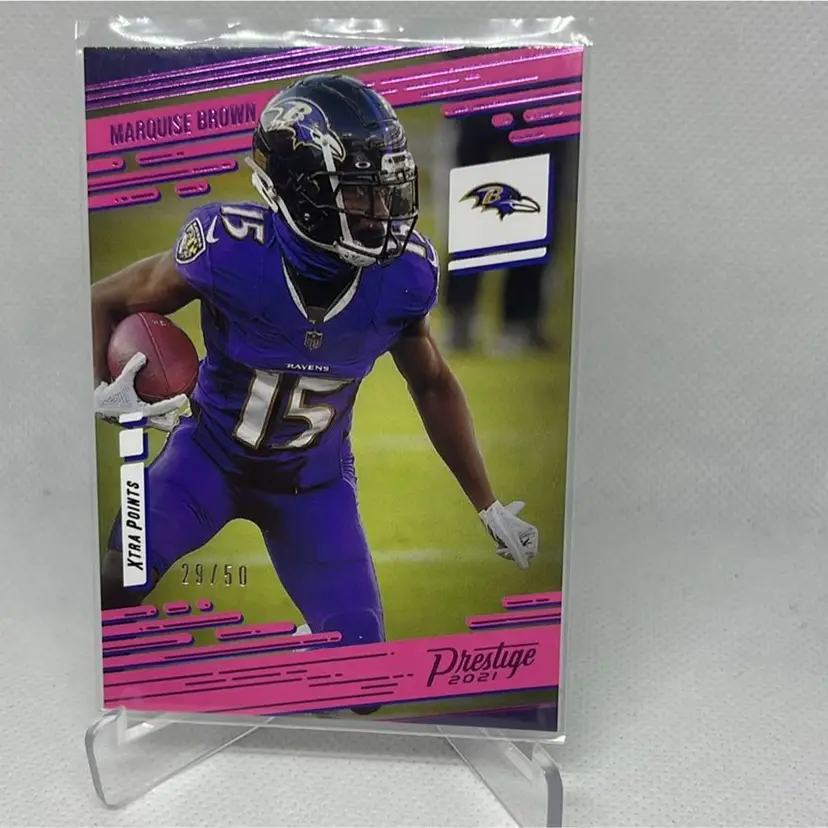 marquise Brown 2021 Panini Prestige Xtra Points Pink 29/50