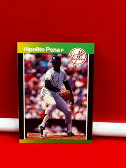 1989 Donruss Collector Baseball Trading Card Yankees Hipolito Pena #598