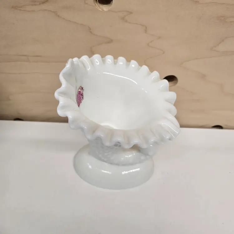 Fenton Hobnail Milkglass Jack in the Pulpit Candle Holdwr