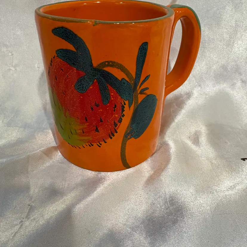 Italian Strawberry Coffee Cup Marked
