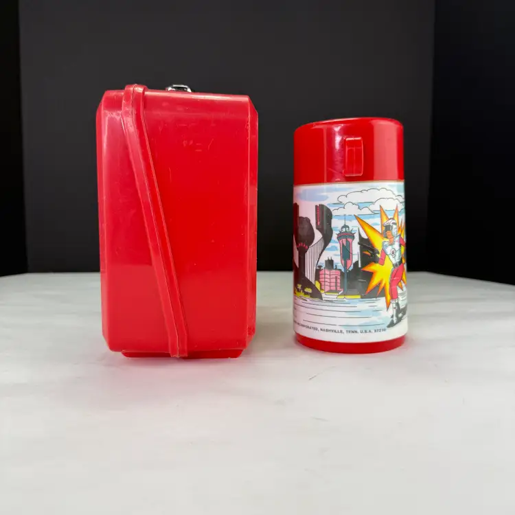 Vintage World of Wonder 1986 Aladdin Lazer Tag Lunch Box & Thermos Set