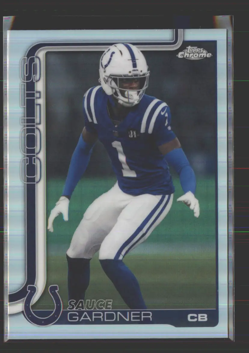 Sauce Gardner 2025 Topps Chrome Refractor #242 - (142) - Indianapolis Colts