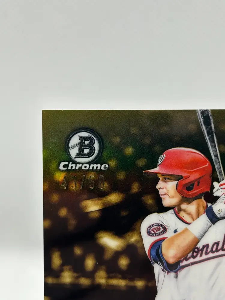 Eli Willits 2025 Bowman Draft Chrome Achromatic Auto /50 Washington Nationals