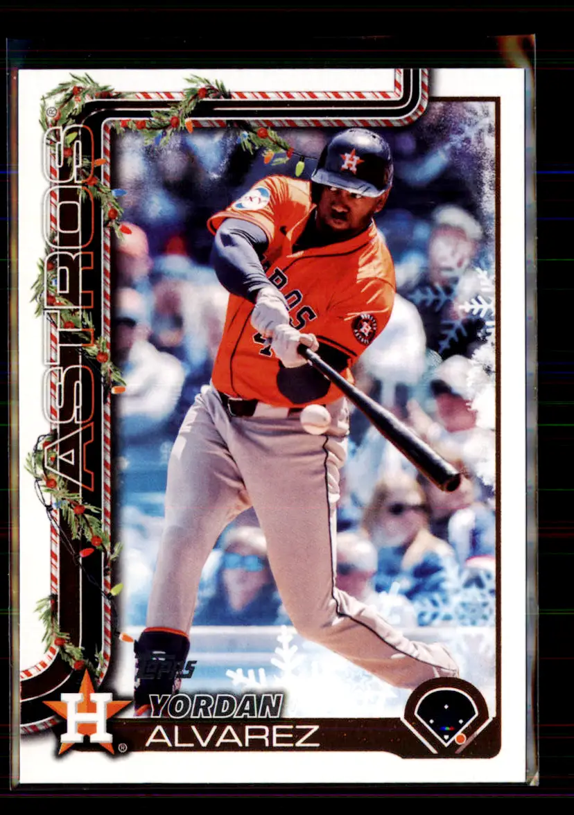 Yordan Alvarez 2025 Topps Walmart Holiday Back Variation #H44 - (135) - Houston Astros