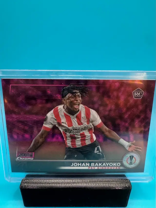 Johan Bakayoko Stadium Club Chrome Pink Wave Refractor /150 RC RB Leipzig