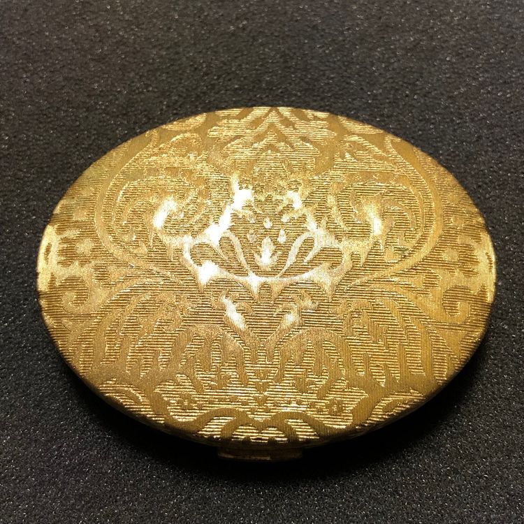 Vintage Avon Gold-Tone Makeup Compact with Mirror