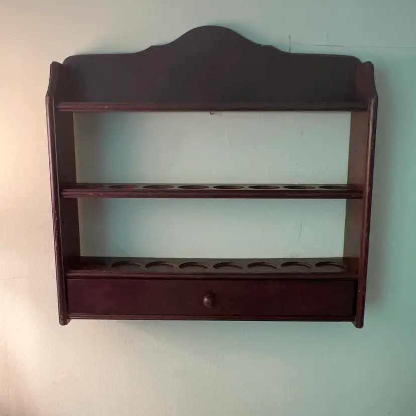 Vintage 1992 LENOX SPICE GARDEN Wood Display RACK ONLY w/ Drawer No Jars Approx 17” x 17” x 3.5”