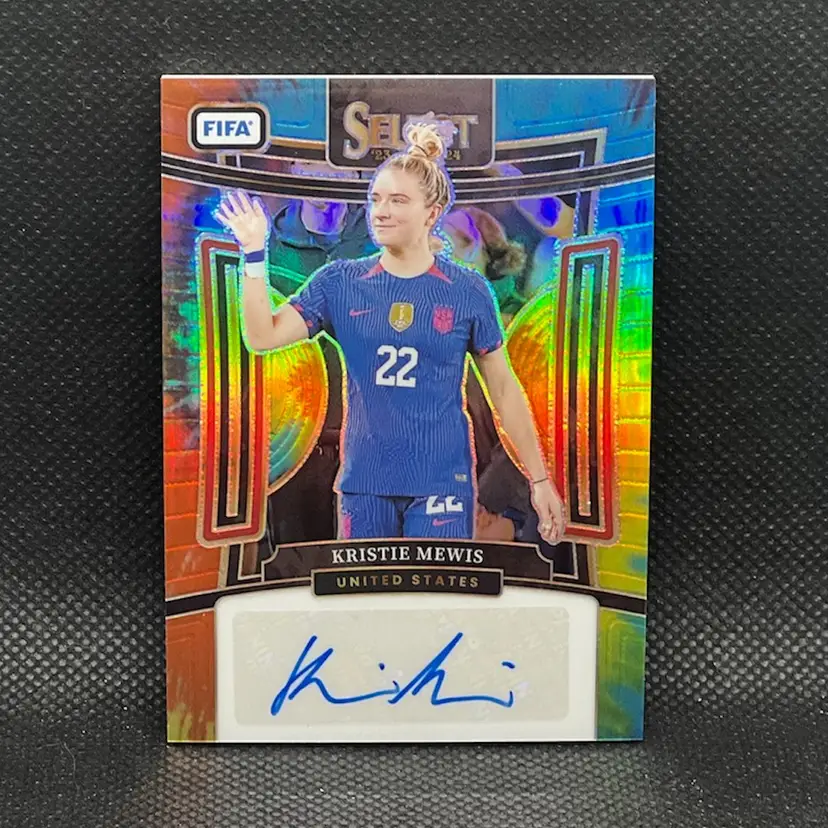Kristie Mewis 2023/24 Panini Select Tie Dye Autograph 09/25 USWNT Soccer Card