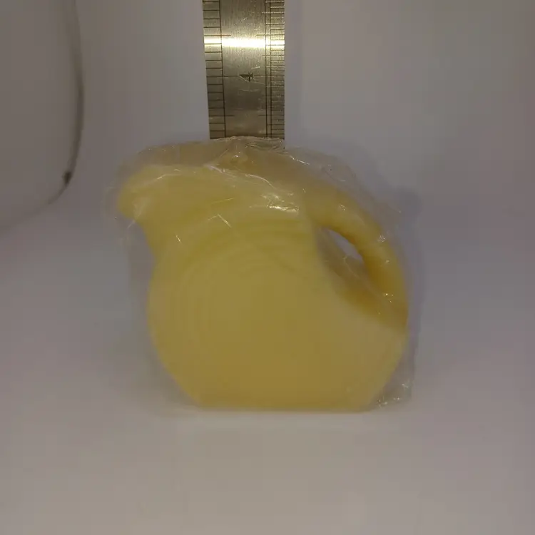 Vintage discontinued Fiestaware teapot candle yellow 3 in never burned