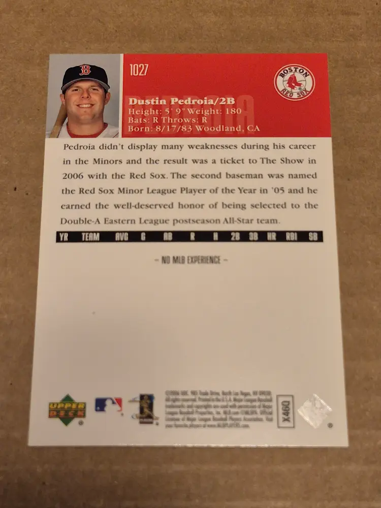 Dustin Pedroia (RC) 2006 Upper Deck #1027 Red Sox