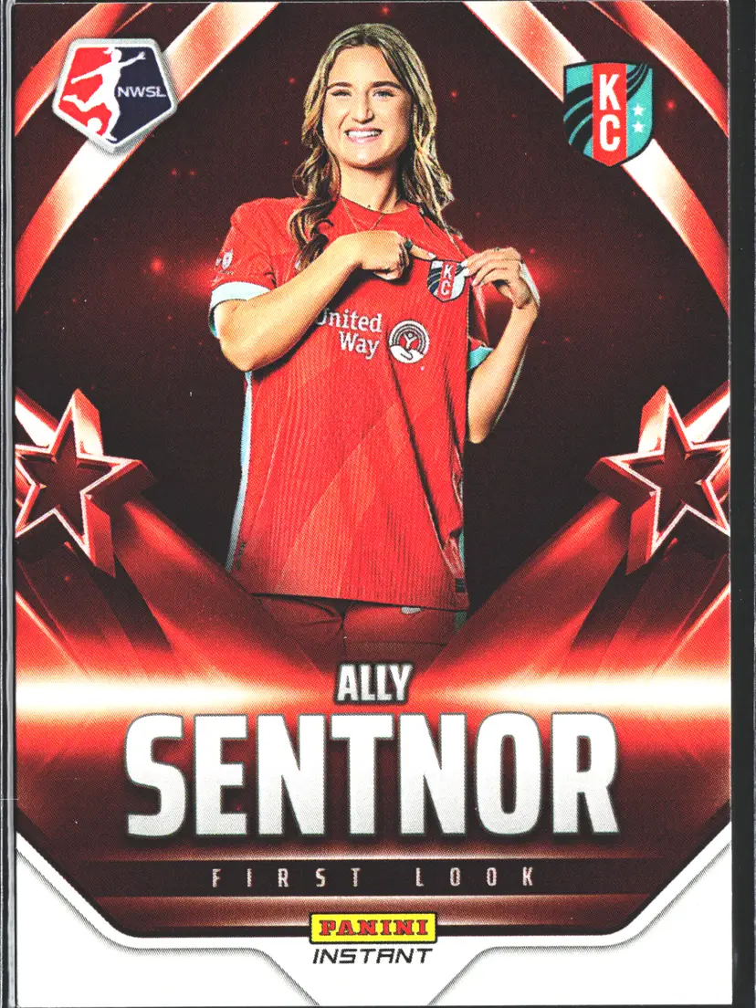 Ally Sentnor Soccer Card Limited Edition NWSL First Look 1st Panini Card - Only 169 Made! Kansas City Current